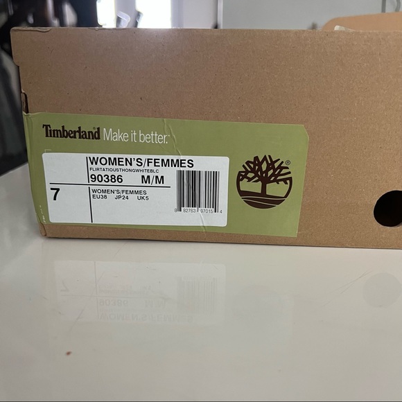 Sz 7Timberland Flirtatious Thong Womens Sandal White Rubber Beach Comfort 90386 - Picture 7 of 11